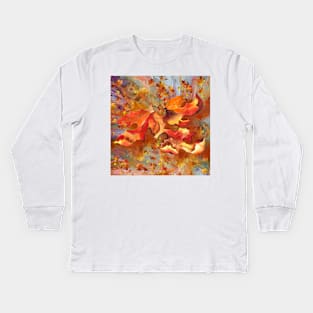 Falling Leaves Kids Long Sleeve T-Shirt